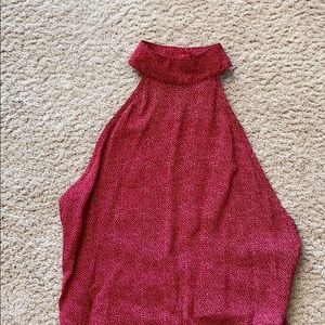 Flynn Skye blue and white polka dot halter dress